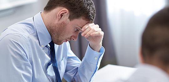 sad office worker